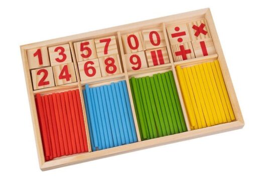 Medinė Montessori skaičiavimo priemonė
