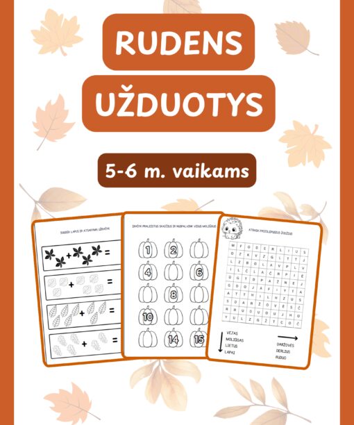 Rudens užduotėlės 5-6 m. vaikams