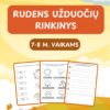 Rudens užduotėlės 7-8 m. vaikams