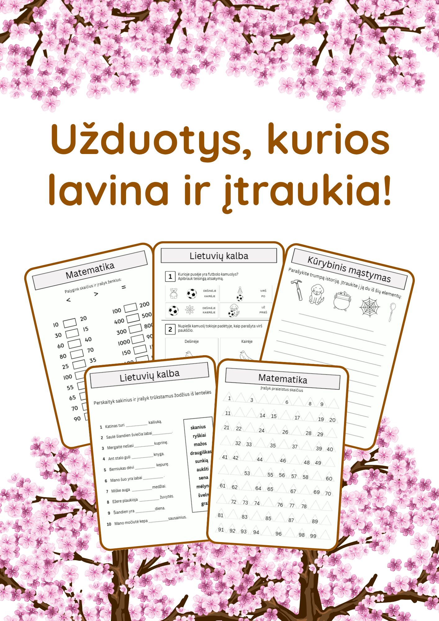 Pavasario užduotys 7-8 metų vaikams - Image 3