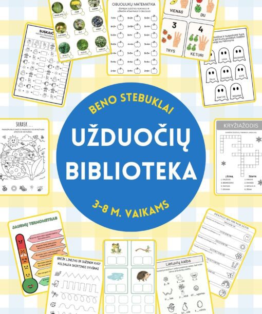 Užduotėlių rinkiniai 3-8 metų vaikams